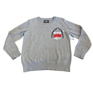 OsHKosH B'Gosh Gray Flip Shark Sequins Long Sleeve Sweater Size 10 NWT MSPR $40